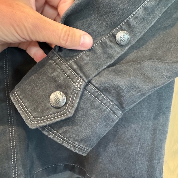 Men's Classic Red Head Ranch Snap Front Western Suede-like Shirt / Medium - Picture 4 of 12